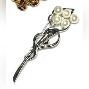 Vintage Brooch SIGNED VENDOME Faux Pearl Vtg Estate Costume Jewelry…